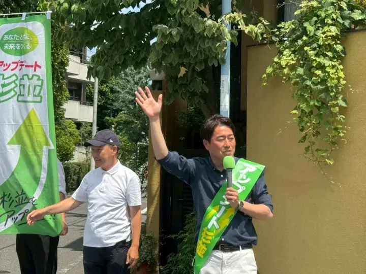 街頭1000本ノックの活動写真（6月19日 午前・井草・上井草・下井草周辺）