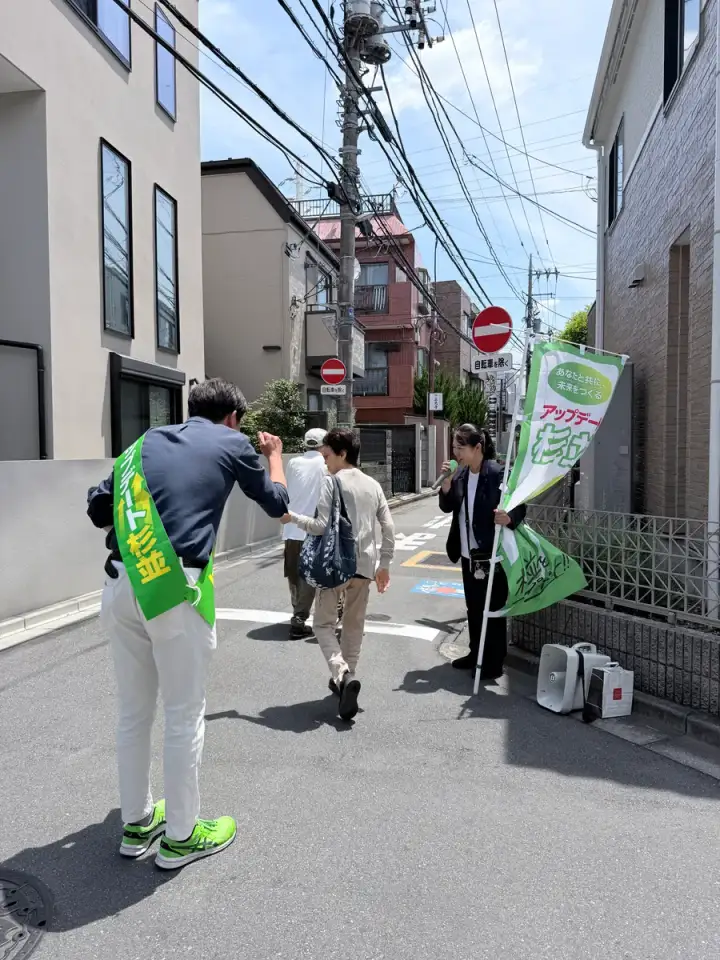 街頭1000本ノックの活動写真（6月16日 午前・高円寺・和田・堀ノ内周辺）
