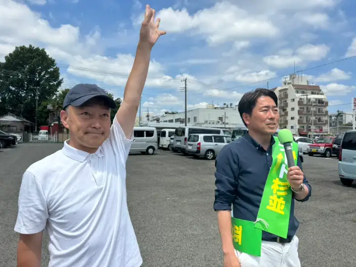 街頭1000本ノックの活動写真（6月19日 午前・井草・上井草・下井草周辺）