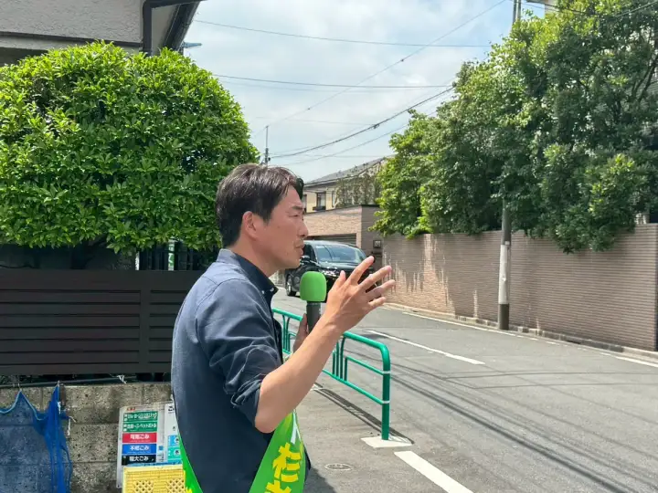 街頭1000本ノックの活動写真（6月19日 午前・井草・上井草・下井草周辺）