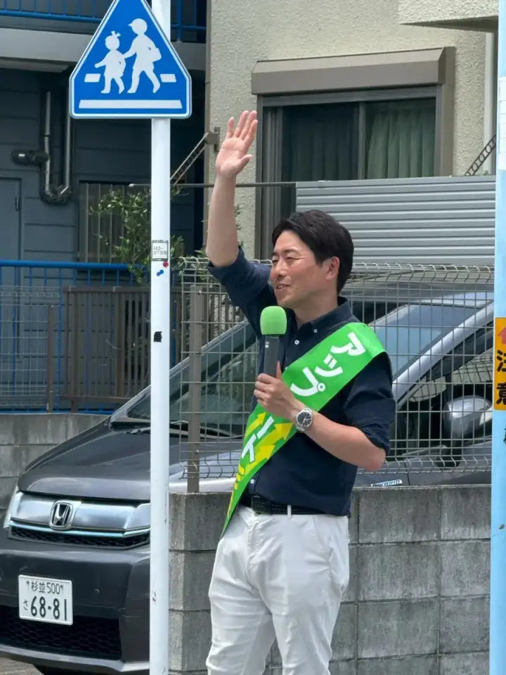 街頭1000本ノックの活動写真（6月19日 午前・井草・上井草・下井草周辺）