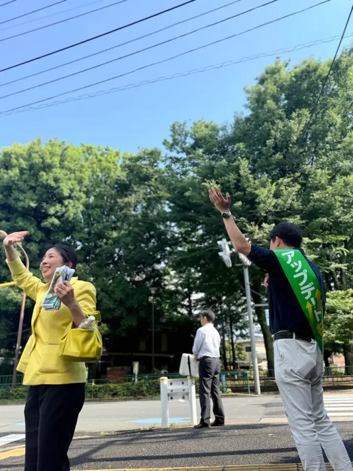 街頭1000本ノックの活動写真（6月12日 午後・井草・上井草・下井草周辺）