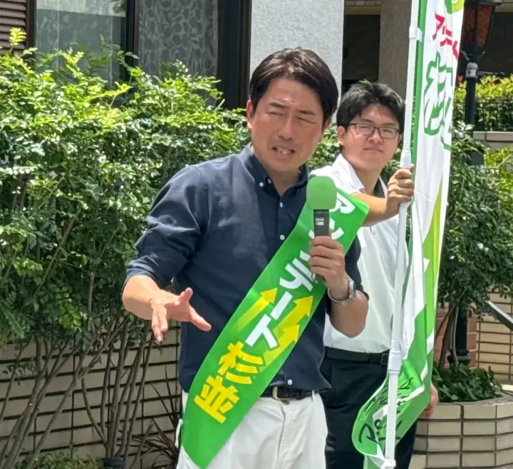 街頭1000本ノックの活動写真（6月19日 午前・井草・上井草・下井草周辺）