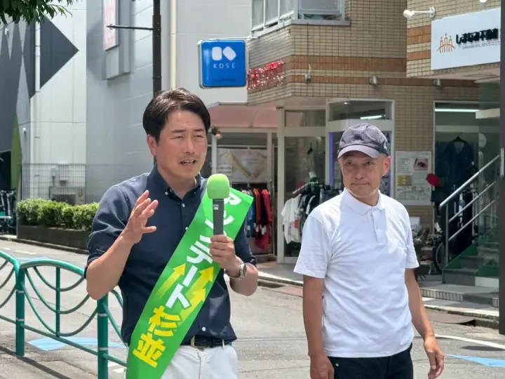 街頭1000本ノックの活動写真（6月19日 午前・井草・上井草・下井草周辺）