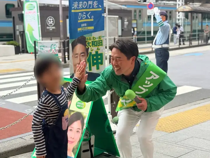 街頭1000本ノックの活動写真（6月8日 夕方・荻窪・天沼・清水周辺）