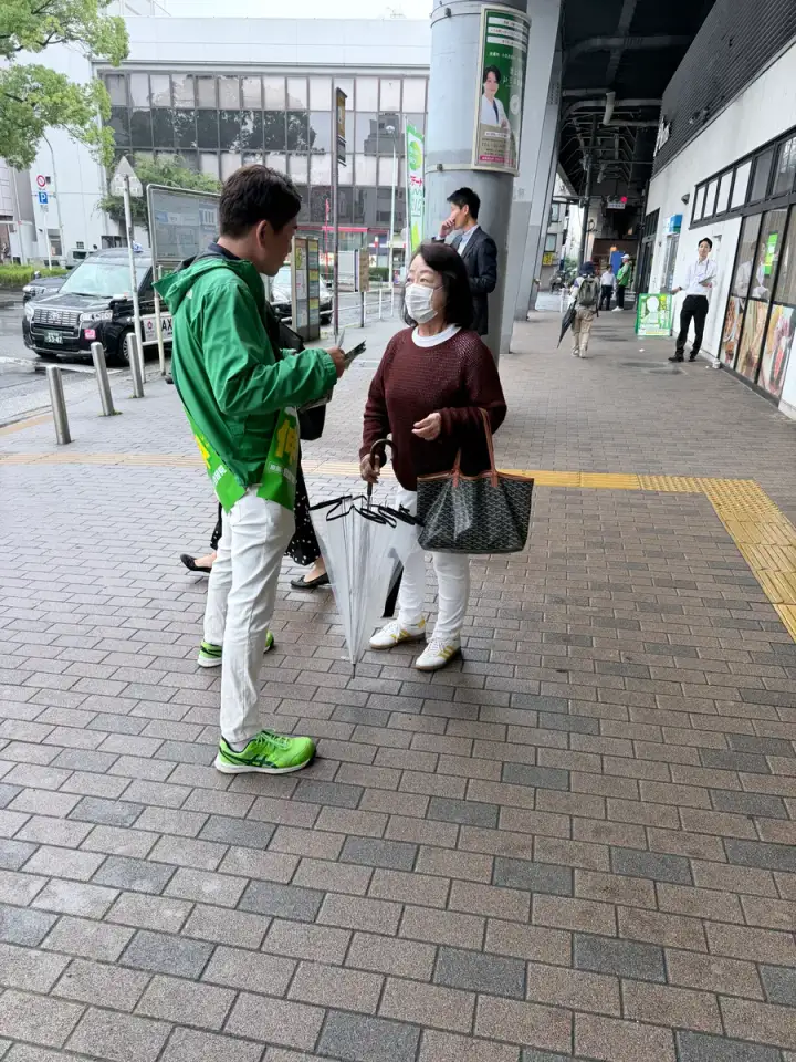 街頭1000本ノックの活動写真（6月25日 朝・阿佐谷・成田周辺）