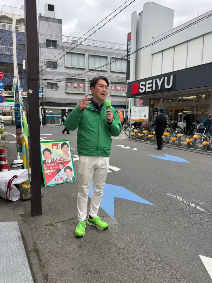 街頭1000本ノックの活動写真（6月4日 夕方・井草・上井草・下井草周辺）