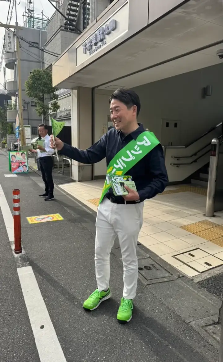 街頭1000本ノックの活動写真（6月5日 朝・井草・上井草・下井草周辺）