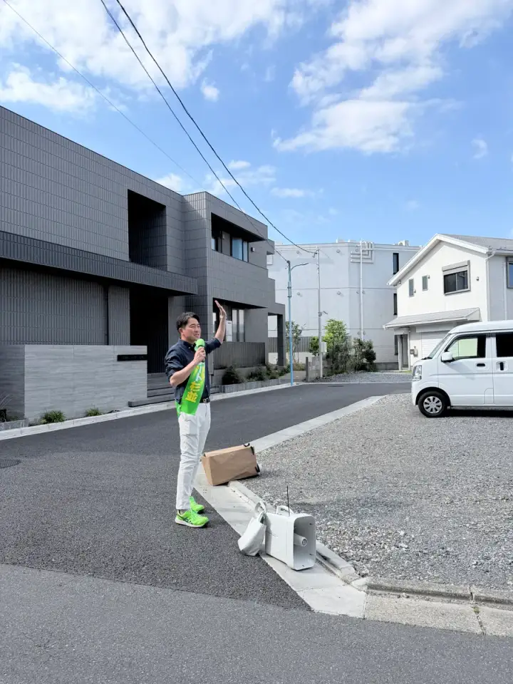 街頭1000本ノックの活動写真（6月6日 午後・高井戸・久我山・浜田山周辺）