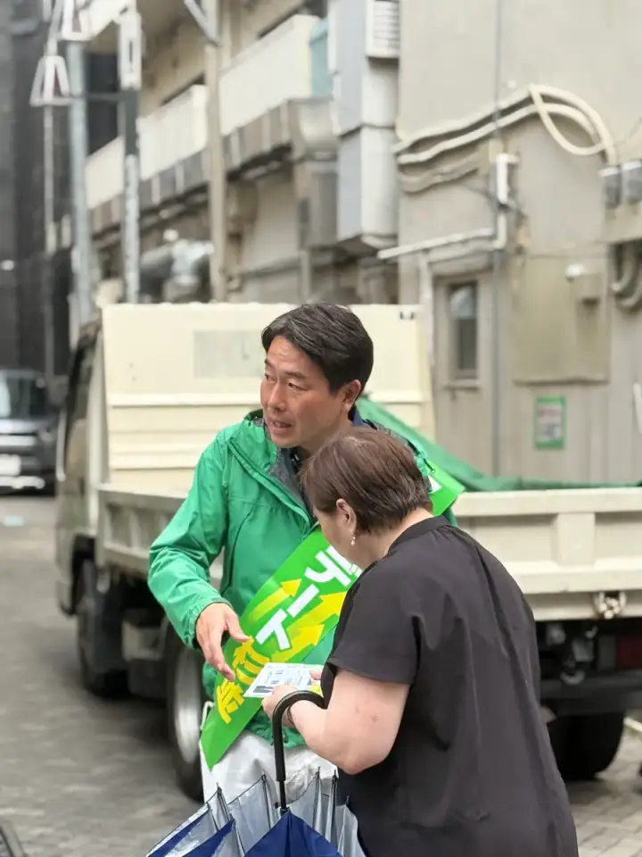 街頭1000本ノックの活動写真（6月11日 朝・高井戸・久我山・浜田山周辺）