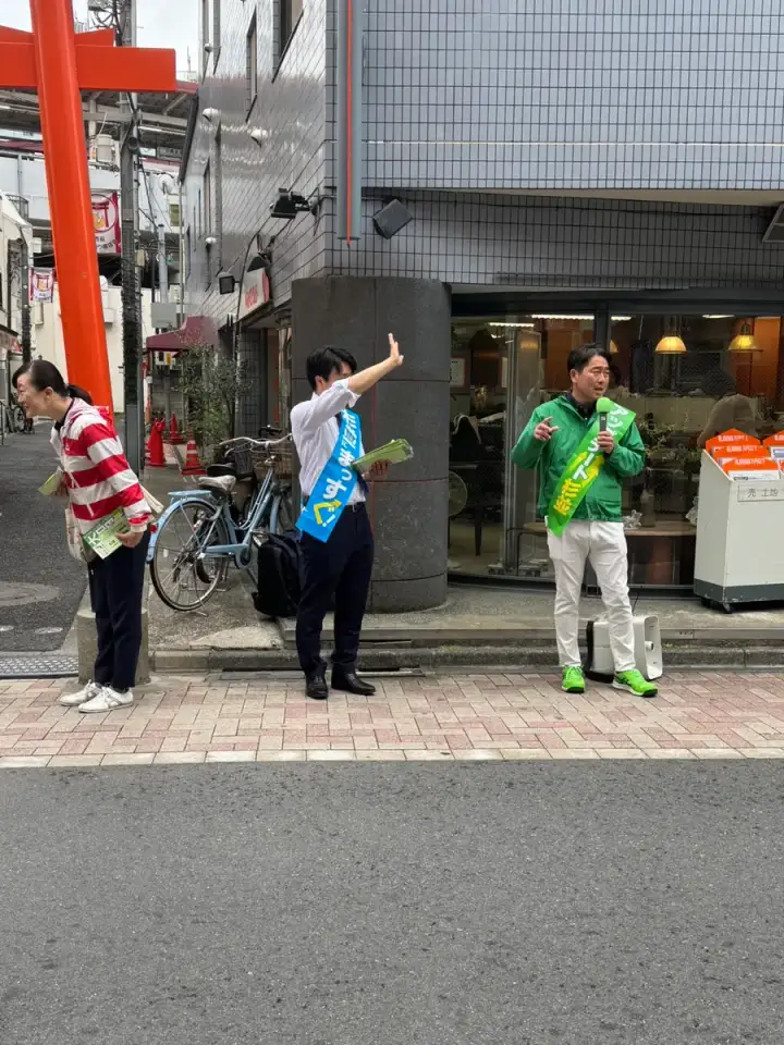 街頭1000本ノックの活動写真（6月7日 午前・西荻・善福寺・桃井周辺）
