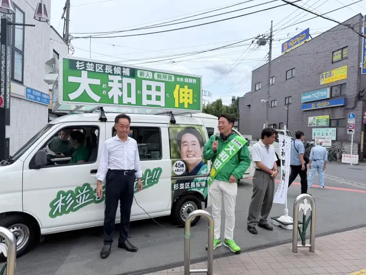 街頭1000本ノックの活動写真（6月23日 昼・荻窪・天沼・清水周辺）