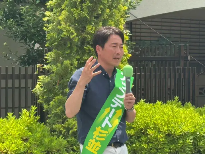 街頭1000本ノックの活動写真（6月19日 午前・井草・上井草・下井草周辺）