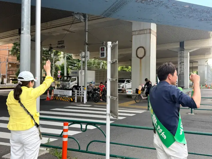 街頭1000本ノックの活動写真（6月17日 午後・高井戸・久我山・浜田山周辺）