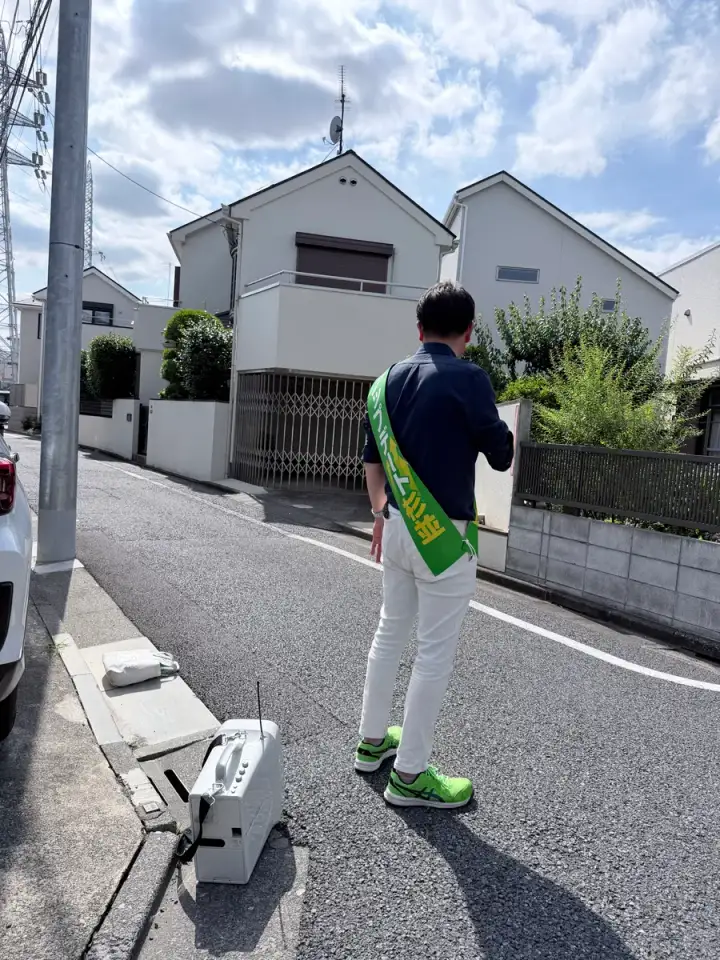 街頭1000本ノックの活動写真（6月6日 午後・高井戸・久我山・浜田山周辺）