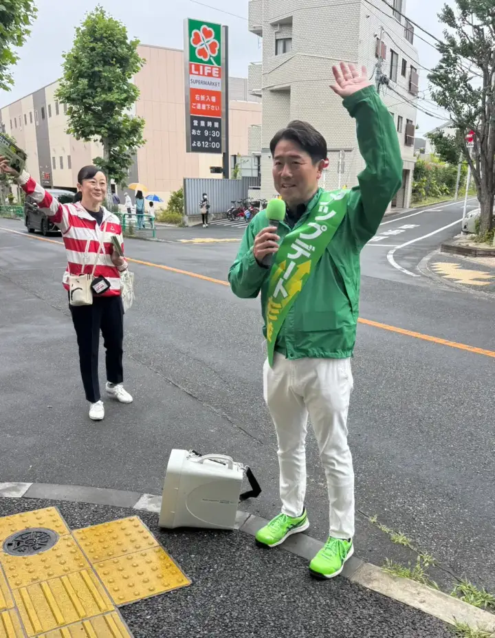 街頭1000本ノックの活動写真（6月7日 午前・西荻・善福寺・桃井周辺）