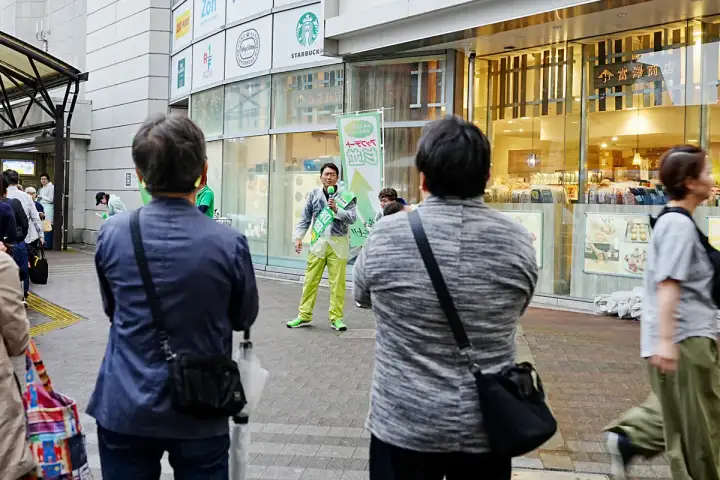 街頭1000本ノックの活動写真（6月27日 午後・阿佐谷・成田周辺）